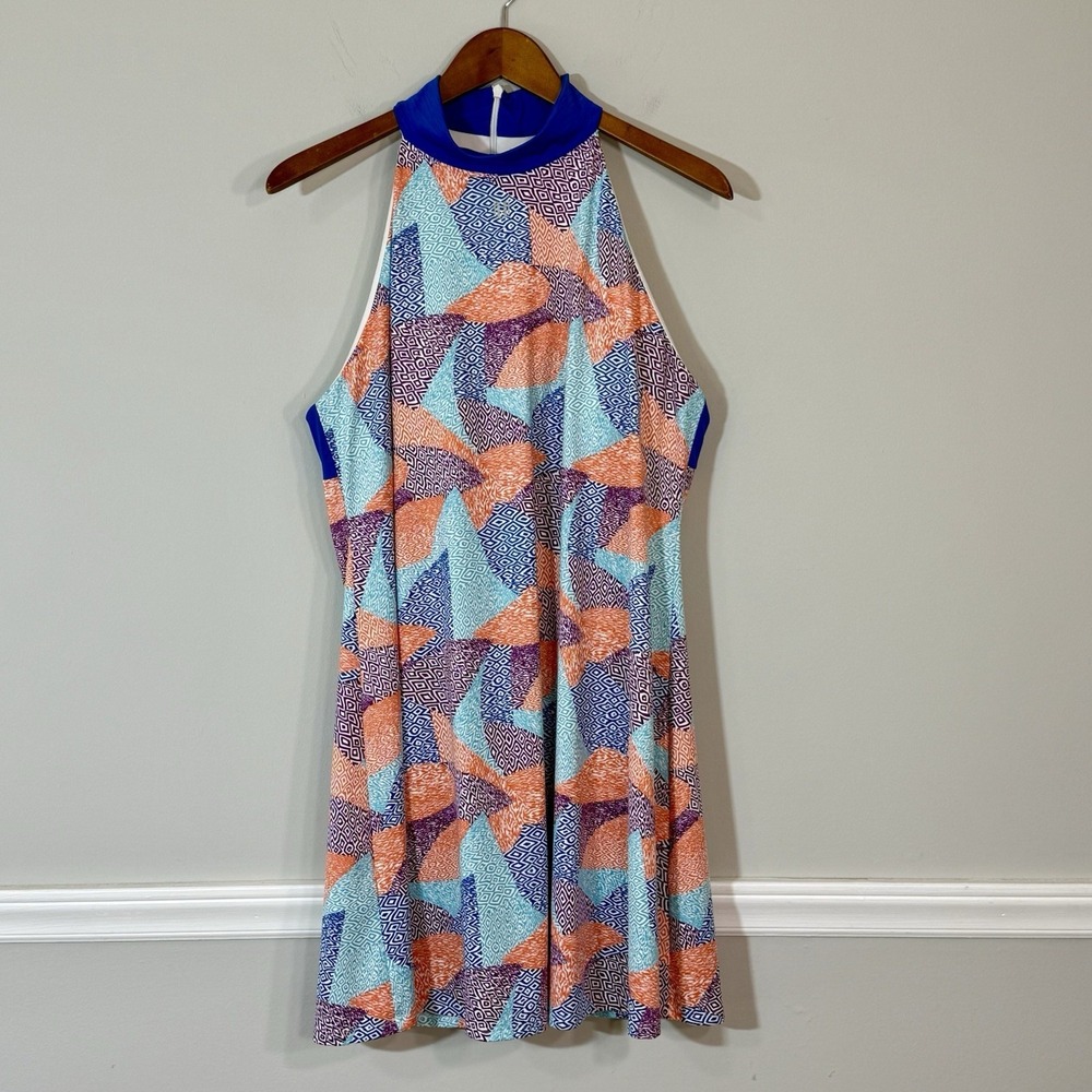 EleVen By Venus Williams Women's Aztec Tennis Dress Sz XL Colorful Pickleball